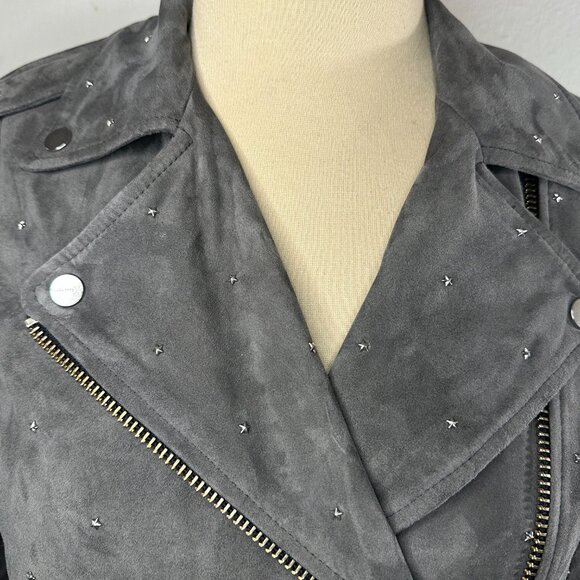 All Saints Grey Suede Jacket - Picture 11 of 12